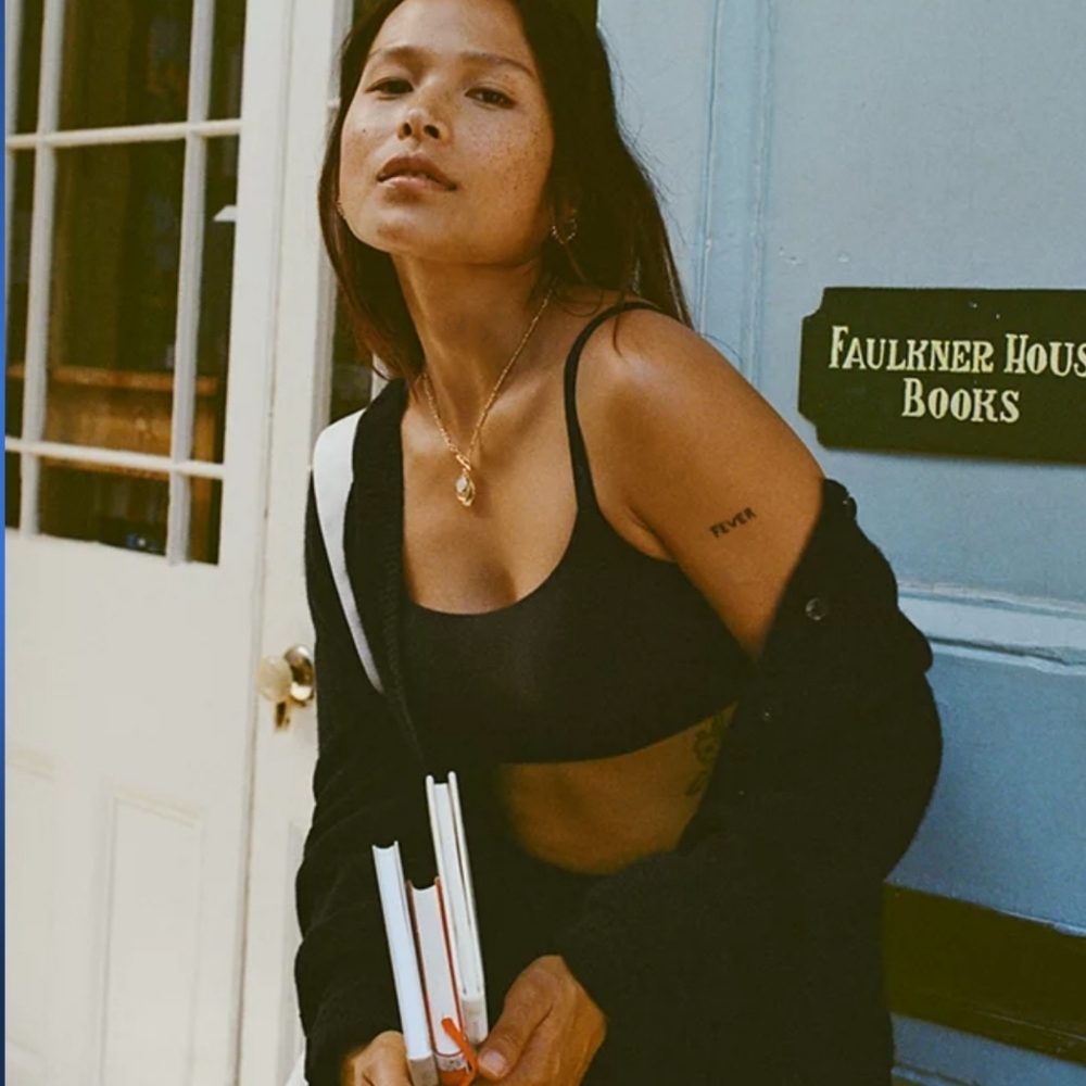 Aerie BLACK SMOOTHEZ Bra-ish Wireless Bralette MEDIUM  NWT